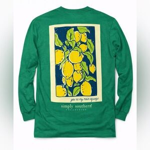 NWT | Simply Southern | Long Sleeve | Vibrant Green Tee